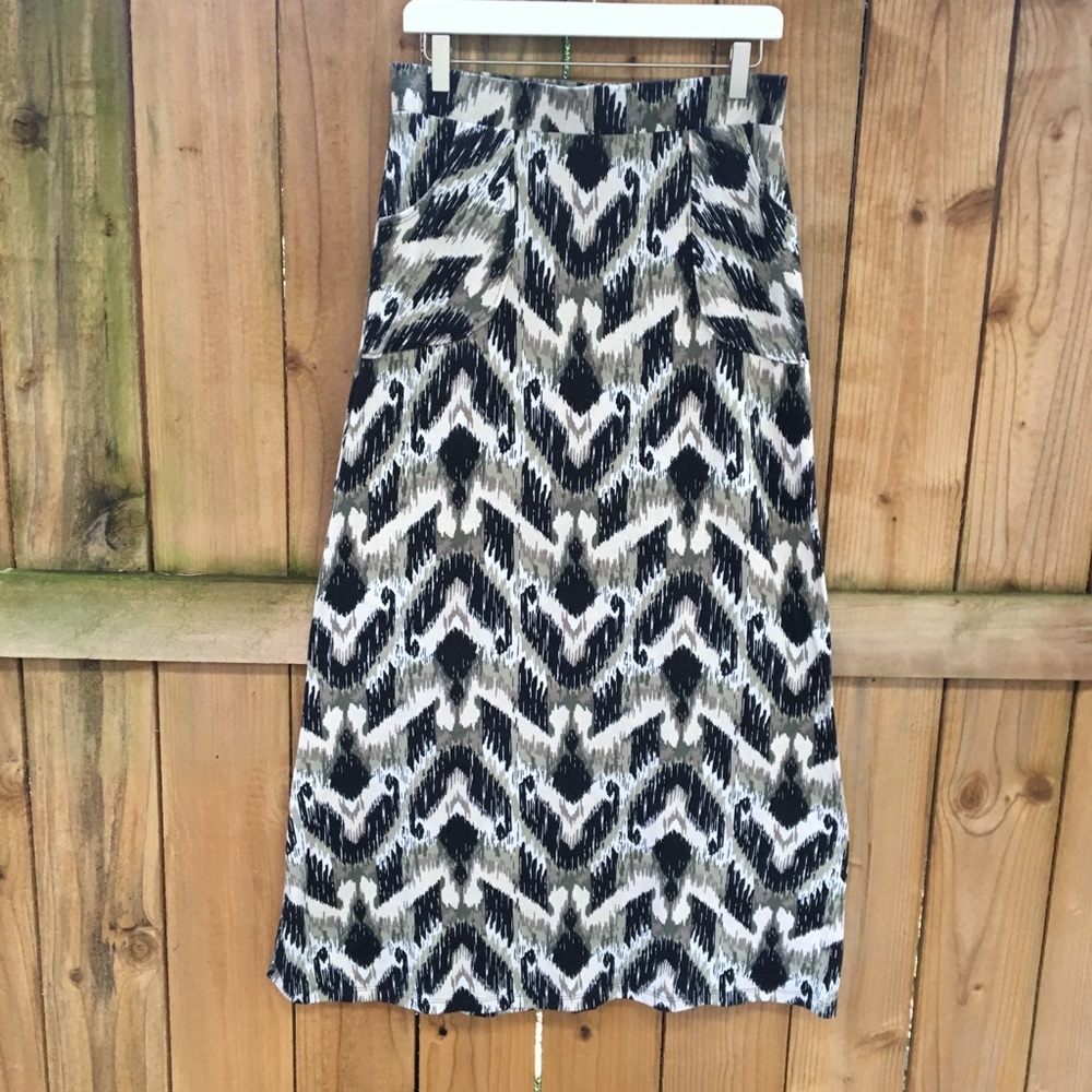 Living Doll Los Angeles Abstract Maxi Skirt EUC - Picture 6 of 8